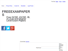 Tablet Screenshot of freeexampapers.com